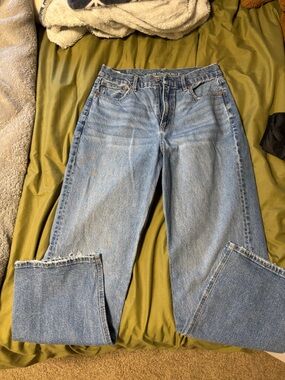 American Eagle Light Blue High-Rise Straight Jeans